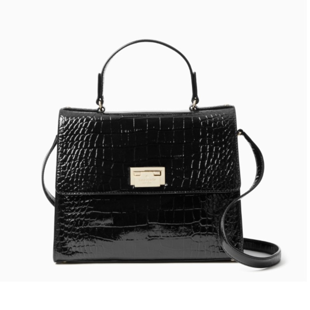⛔️SOLD⛔️Authentic Kate Spade Croc Embossed satchel - Picture 4 of 8